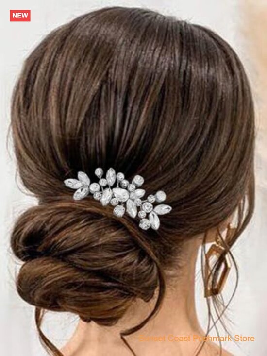 Crystal Wedding Hair Comb Rhinestone Bridal Hairpieces Bridesmaid Clips main image 6